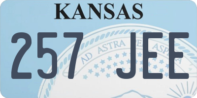 KS license plate 257JEE
