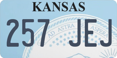 KS license plate 257JEJ