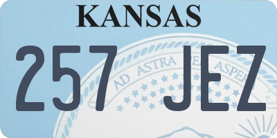 KS license plate 257JEZ