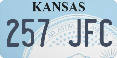 KS license plate 257JFC