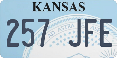 KS license plate 257JFE