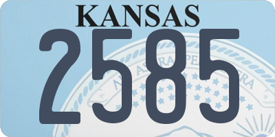 KS license plate 2585