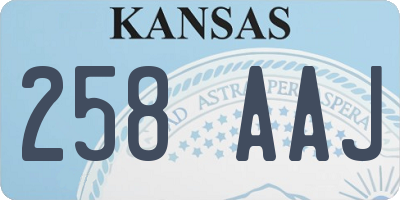 KS license plate 258AAJ