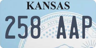KS license plate 258AAP