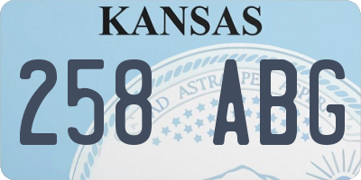 KS license plate 258ABG