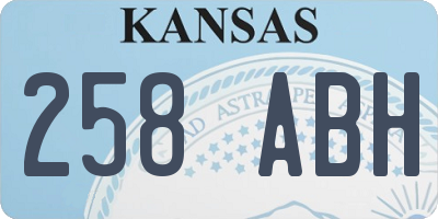 KS license plate 258ABH