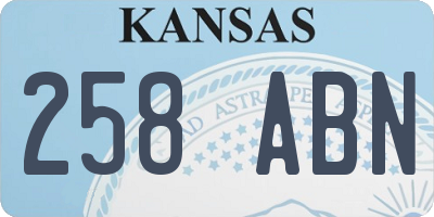 KS license plate 258ABN
