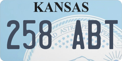 KS license plate 258ABT