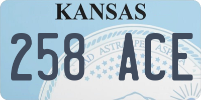 KS license plate 258ACE
