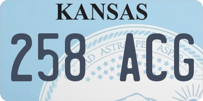 KS license plate 258ACG