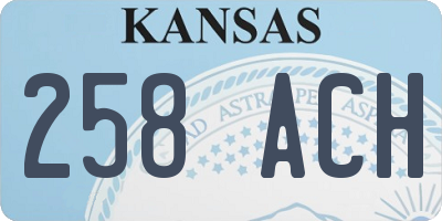 KS license plate 258ACH