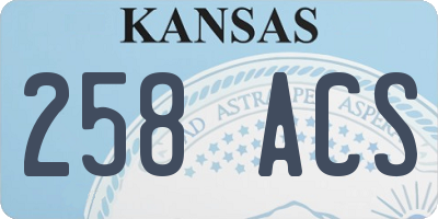 KS license plate 258ACS