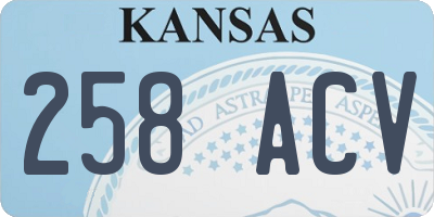 KS license plate 258ACV