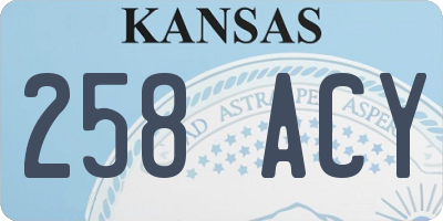 KS license plate 258ACY