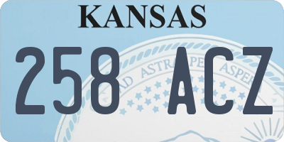 KS license plate 258ACZ