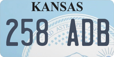 KS license plate 258ADB