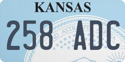 KS license plate 258ADC