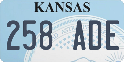 KS license plate 258ADE
