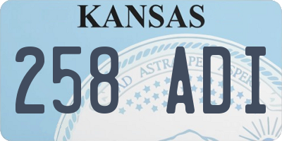 KS license plate 258ADI