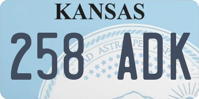 KS license plate 258ADK