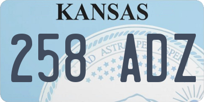 KS license plate 258ADZ