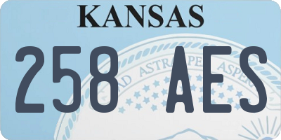 KS license plate 258AES