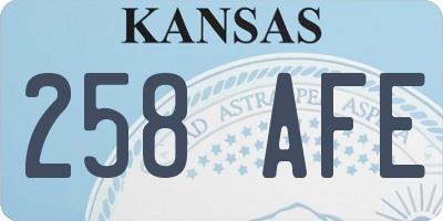 KS license plate 258AFE
