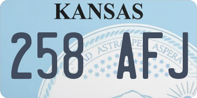 KS license plate 258AFJ