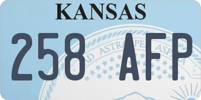 KS license plate 258AFP