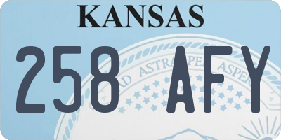 KS license plate 258AFY