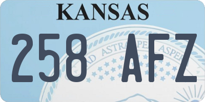 KS license plate 258AFZ