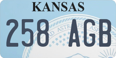 KS license plate 258AGB