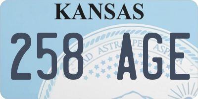 KS license plate 258AGE
