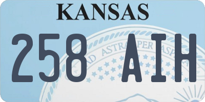 KS license plate 258AIH