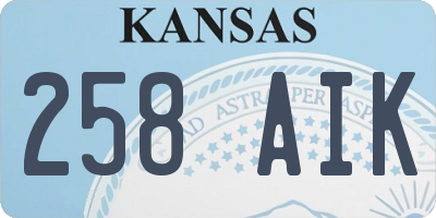 KS license plate 258AIK