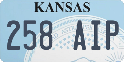 KS license plate 258AIP