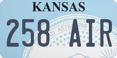 KS license plate 258AIR