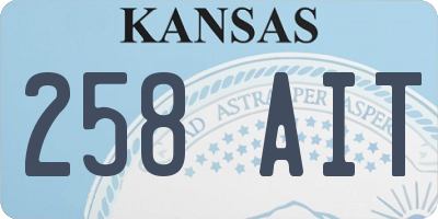 KS license plate 258AIT