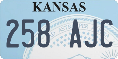 KS license plate 258AJC