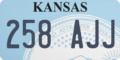 KS license plate 258AJJ