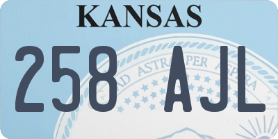 KS license plate 258AJL