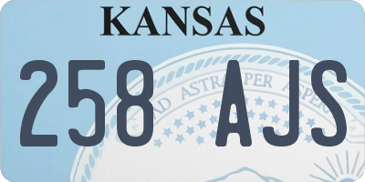 KS license plate 258AJS