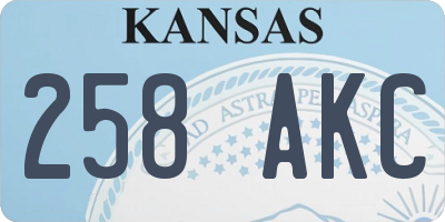 KS license plate 258AKC