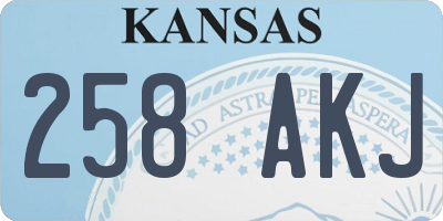 KS license plate 258AKJ