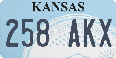 KS license plate 258AKX