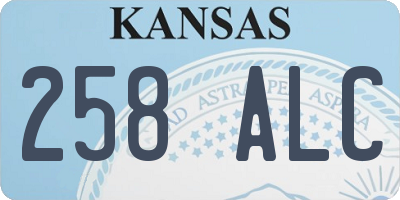 KS license plate 258ALC