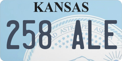 KS license plate 258ALE