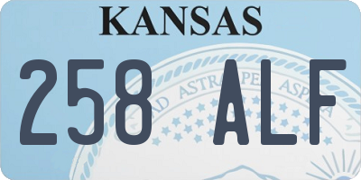 KS license plate 258ALF