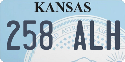 KS license plate 258ALH