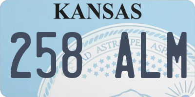 KS license plate 258ALM